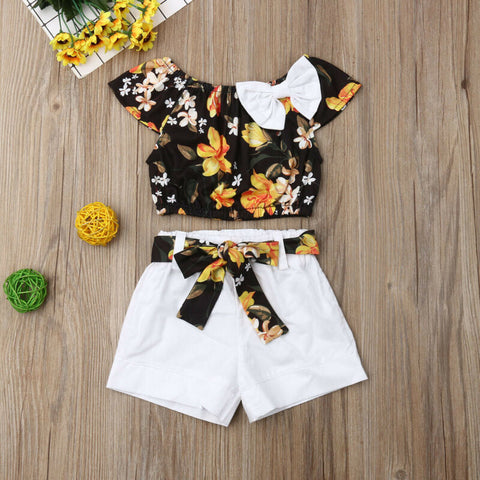 Newborn Baby Floral  2pcs Set for 1-5 Years Old