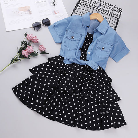 Dot Sling Dress Outfit 4 8 12 Years